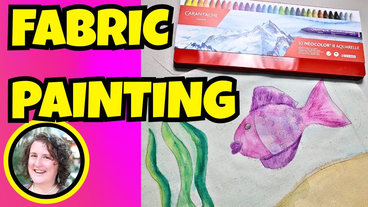 Caran D'Ache Neocolor 2 Aquarelle | Fabric Painting with Faodail Creation