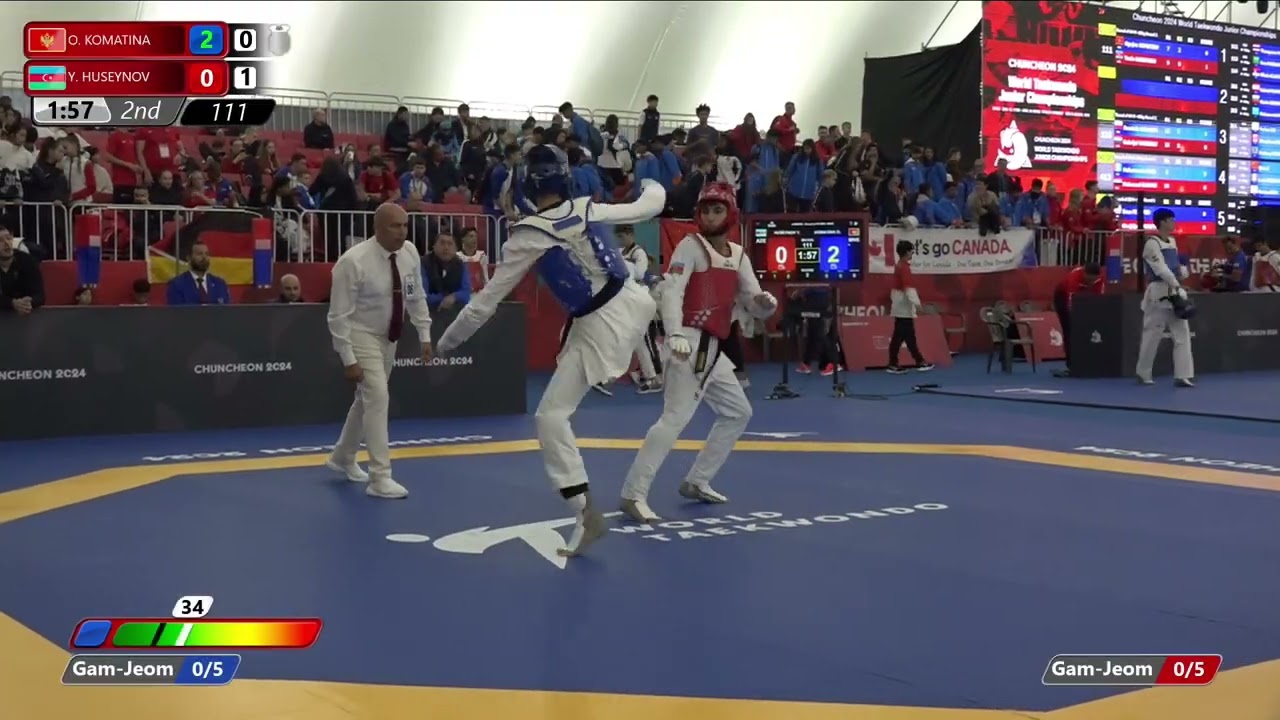 111 Round of 64 Men  68kg MNE O  KOMATINA AZE Y  HUSEYNOV