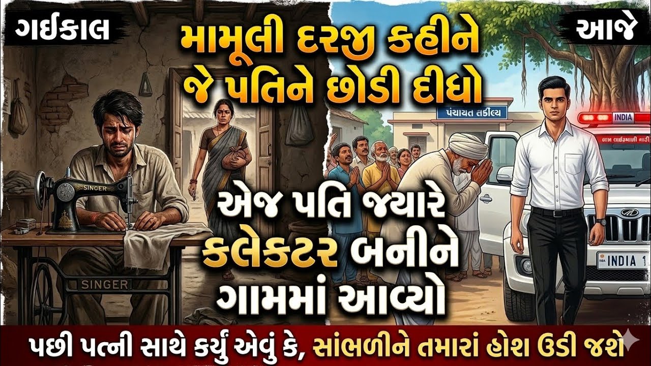 * પત્નીએ 'ગરીબ દરજી' કહીને ઘરની બહાર કાઢ્યો, 8 વર્ષ પછી કલેક્ટર બનીને આવ્યો ત્યારે આખું ગામ સ્તબ્ધ!