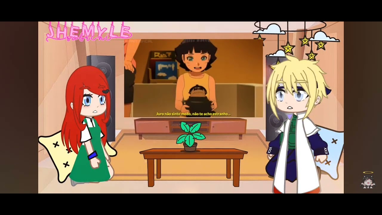React, Minato e kushina reagindo ao rap da himawari e do boruto... 