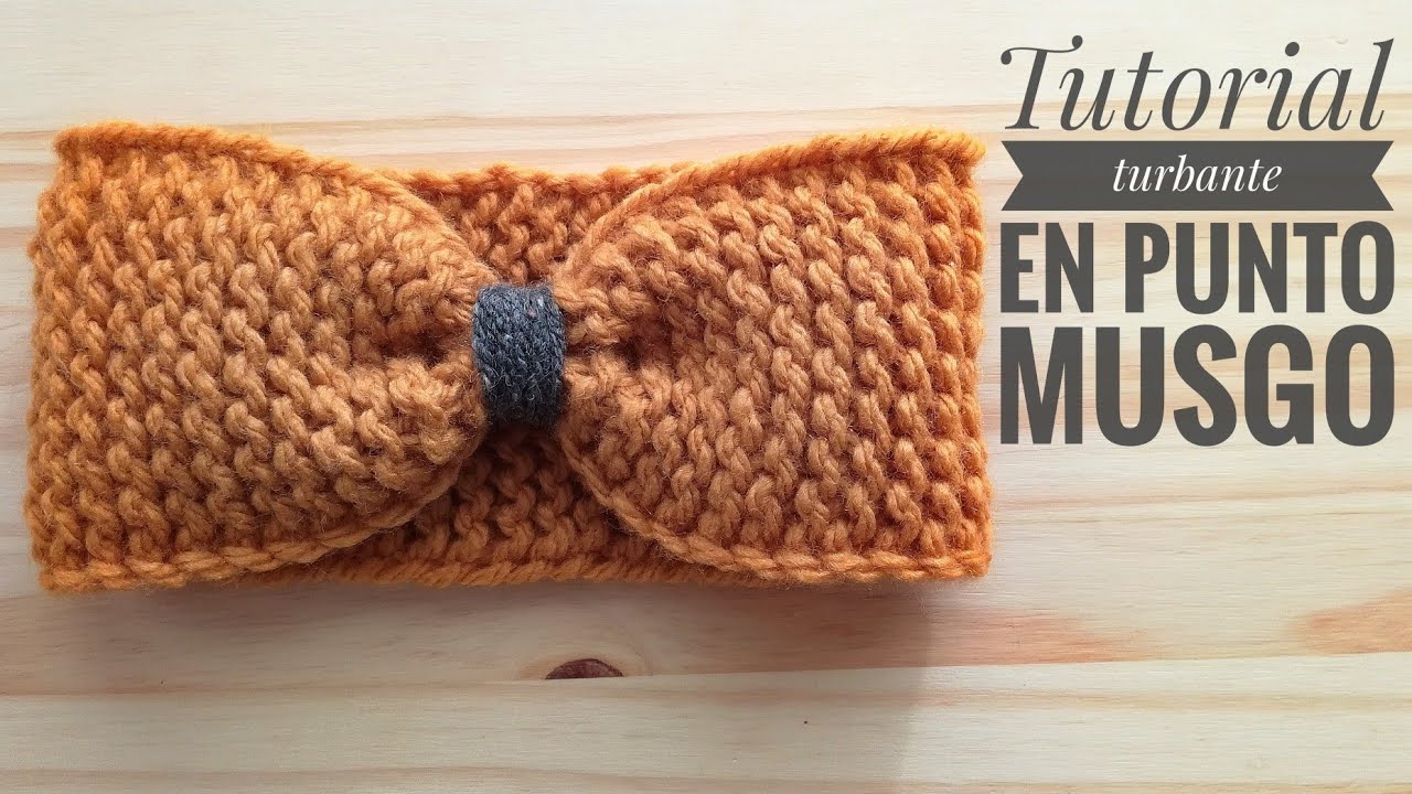 TEJER TURBANTE FÁCIL EN PUNTO MUSGO EN TELAR CIRCULAR