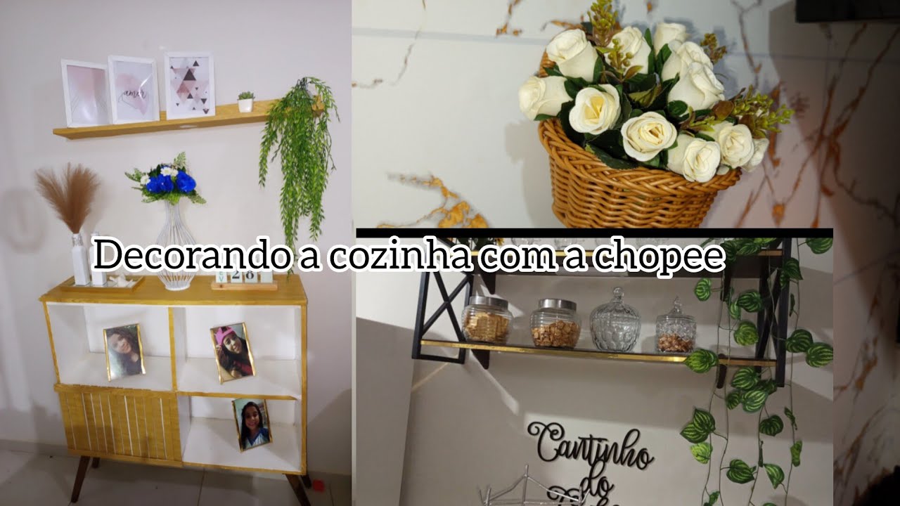 Decorei minha cozinha com a shopee/ faça vc mesmo / do lixo ao luxo.#decorandocomashopee #decoracao 