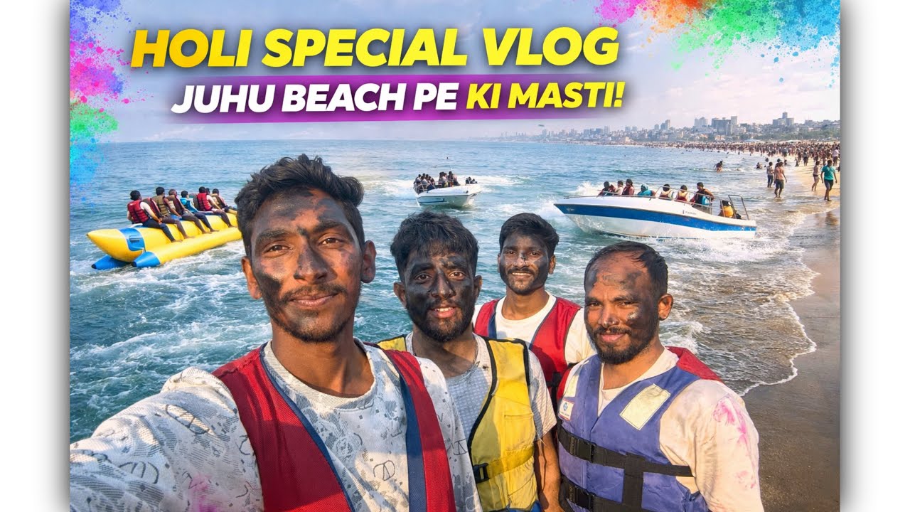 Juhu Beach pe masti🏖️ || HOLI SPECIAL || Happy Holi everyone 