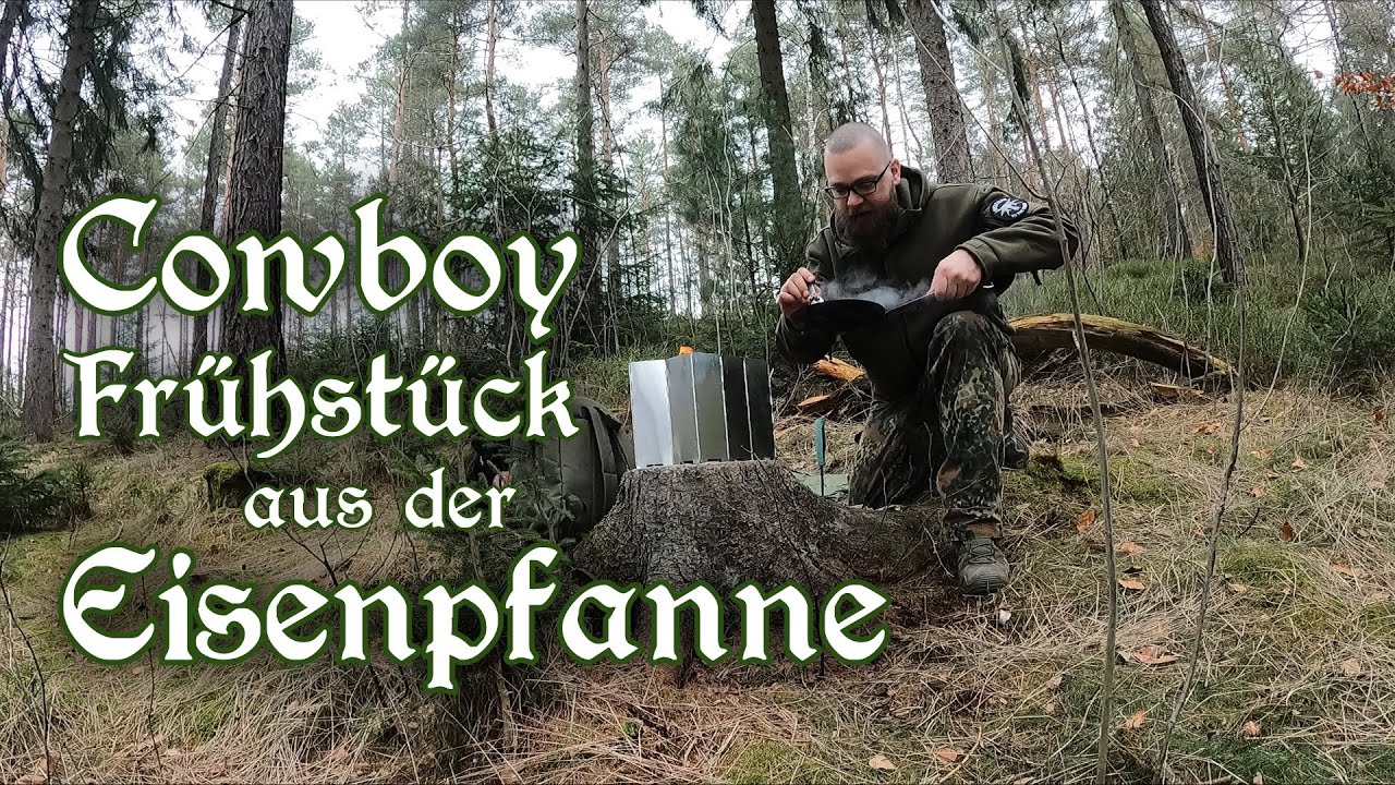 Cowboy Frühstück aus der EISENPFANNE - mit Bohnen, Ei & Speck