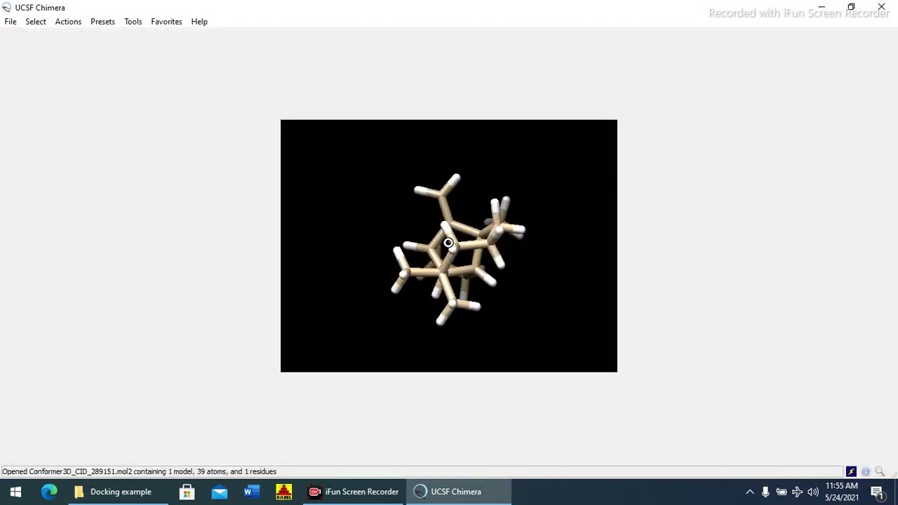 Chimera mol2 files to pdb conversion