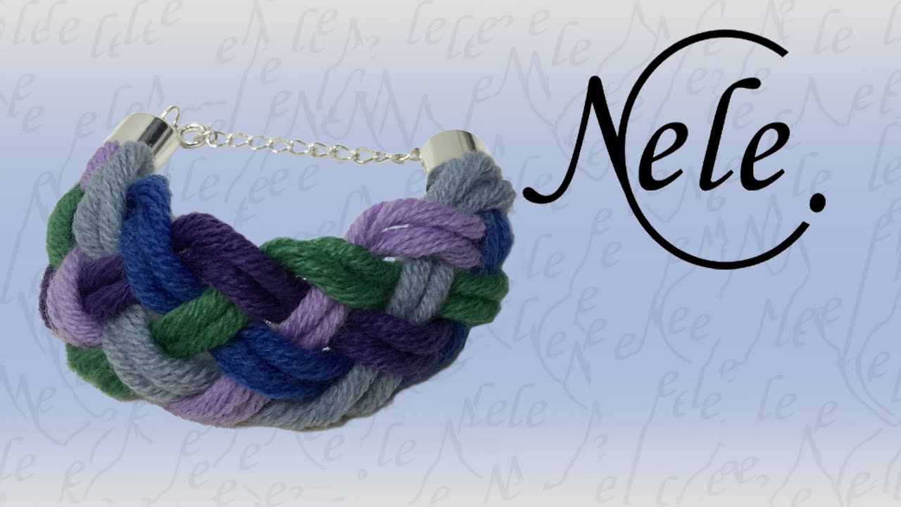 Flechten für Anfänger, flechten mit 5 Fäden, DIY Anleitung by Nele C.