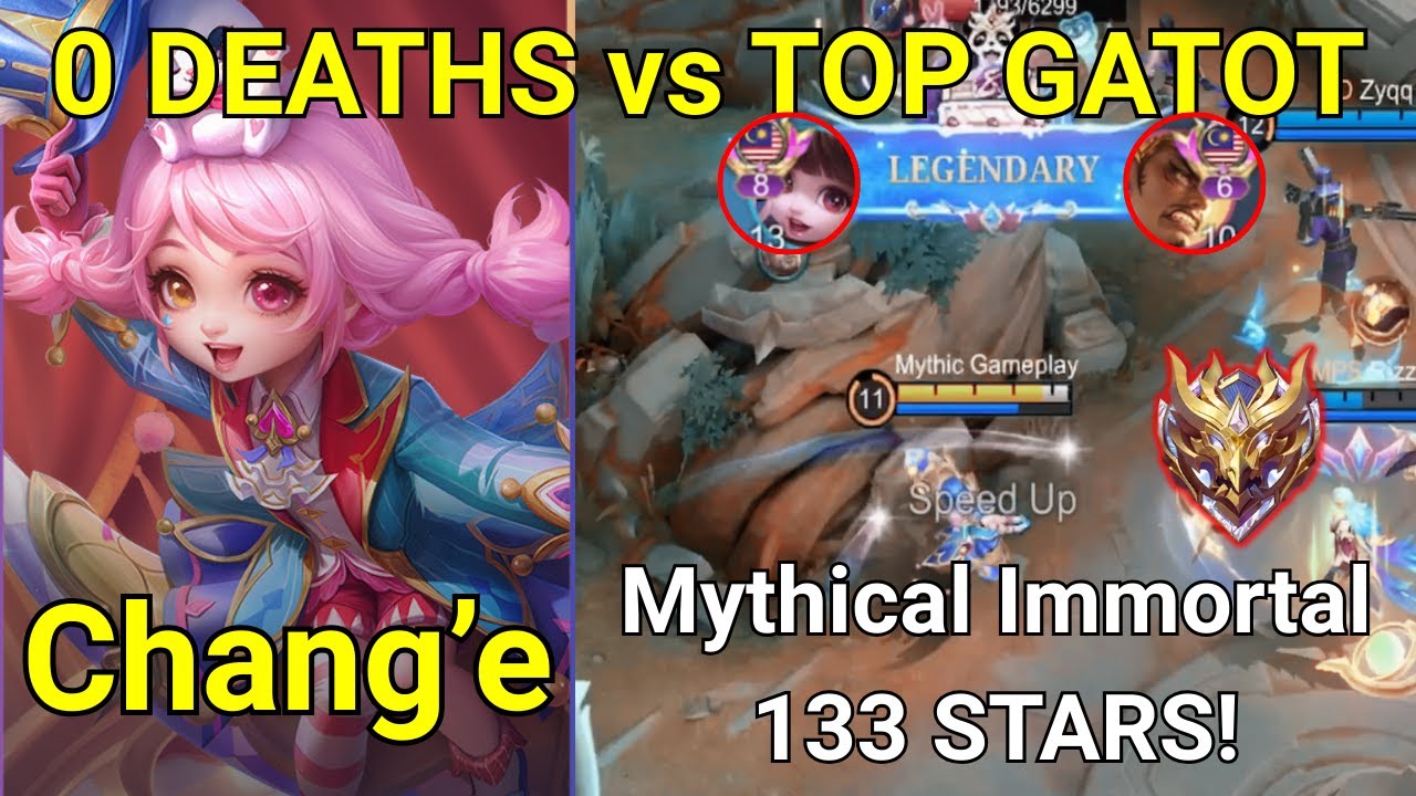 I DESTROYED The Top Malaysia Gatotkaca with 0 Deaths | Chang'e Mythical Immortal 133 Stars | MLBB