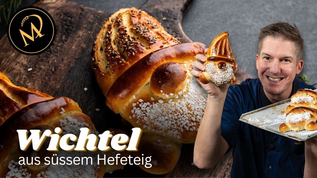 Schnelle und einfache Weihnachts-Wichtel aus süssem Hefeteig backen🎅
