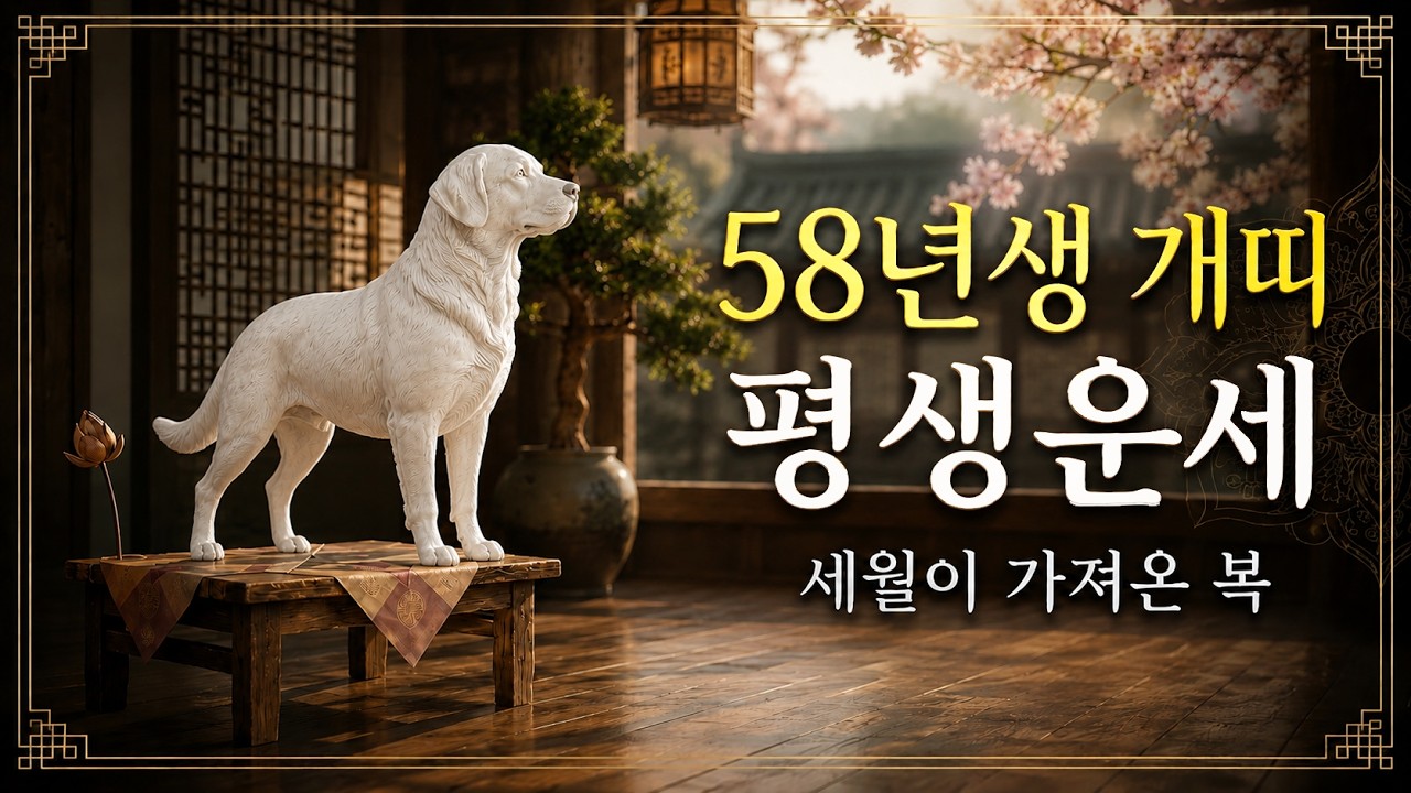 개띠 미쳤다!! 2025년 1958년생 68세 무술생 개띠운세! 배신당한 모든 날 끝! 58년생 개띠 운명과 평생운세 / 개띠 하반기운세 대폭발! 2025년 을사년 대박 개띠운세