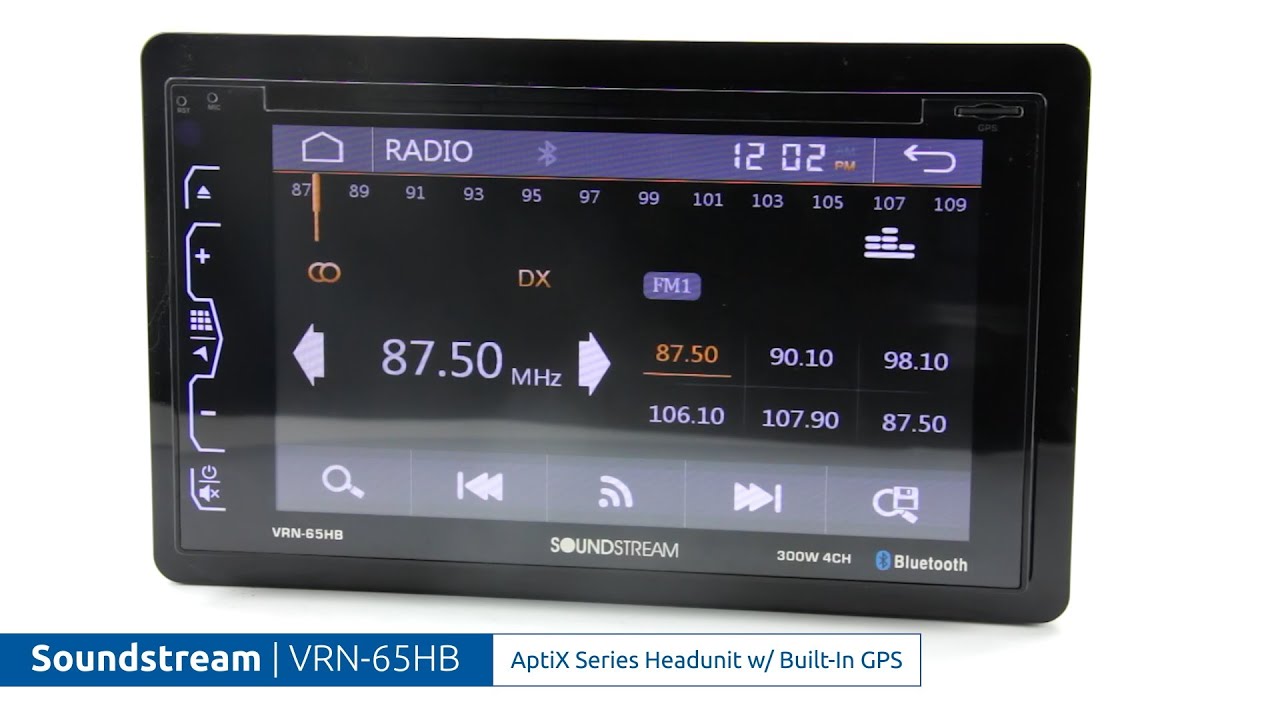 Soundstream VRN-65HB AptiX Series Headunit with Built-In GPS | Product Overview