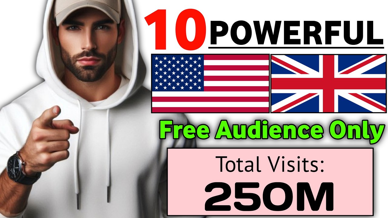 10 Free Website Traffic Sources, 250 Million USA, UK Visits | How To Get Free Traffic Affiliate link