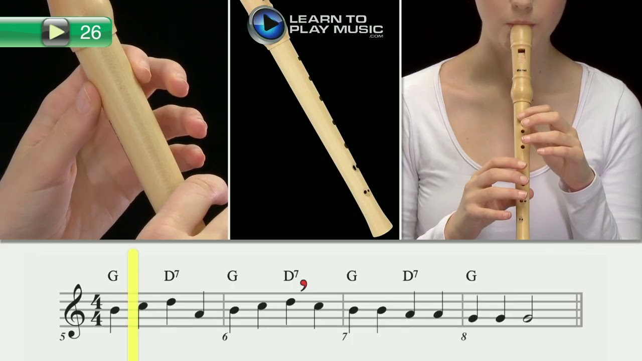 Ex026 - Recorder Method for Young Beginners - Book 1 - Solo Mix