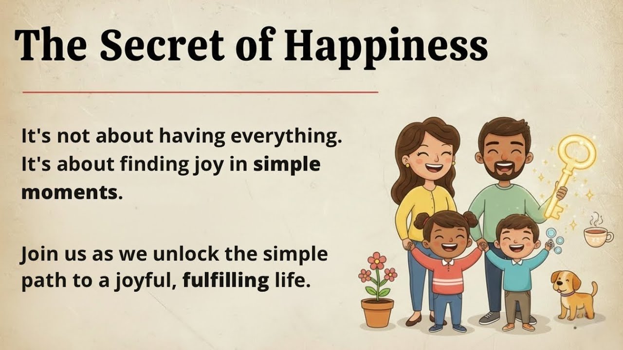 Why You Aren't Happy (And How to Fix It) | A2 English