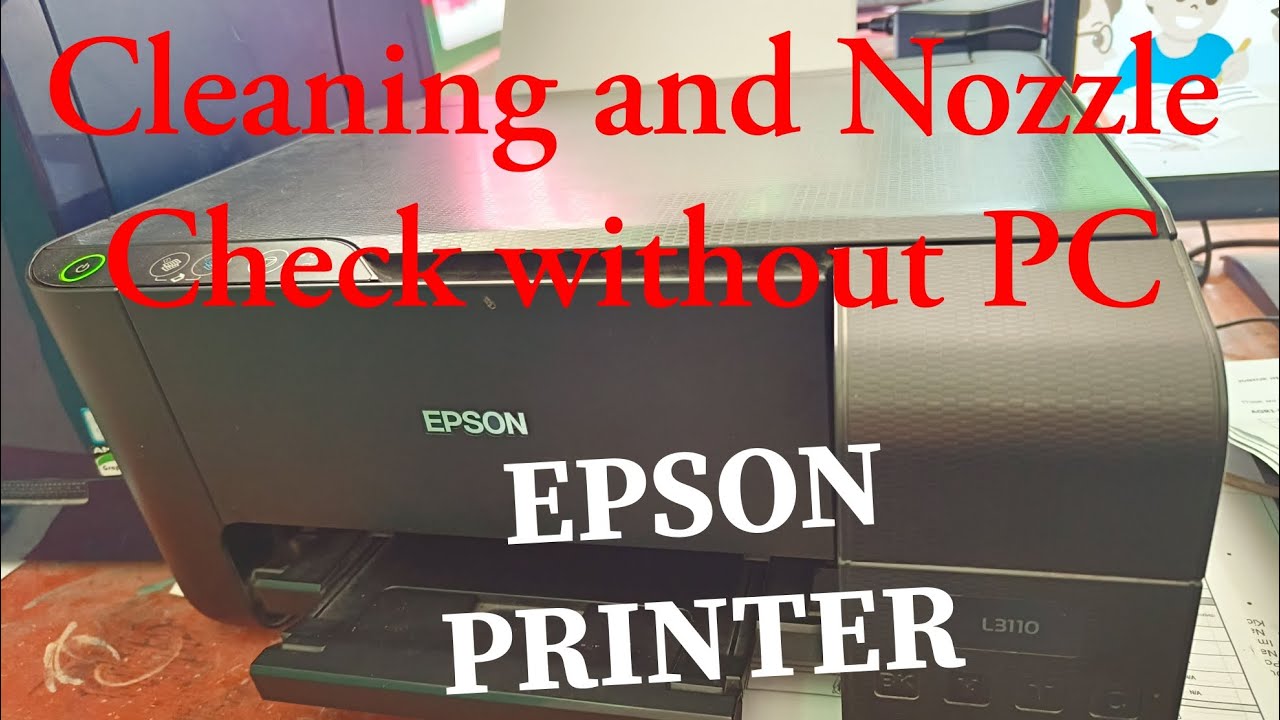 EPSON printer head cleaning and nozzle check without PC