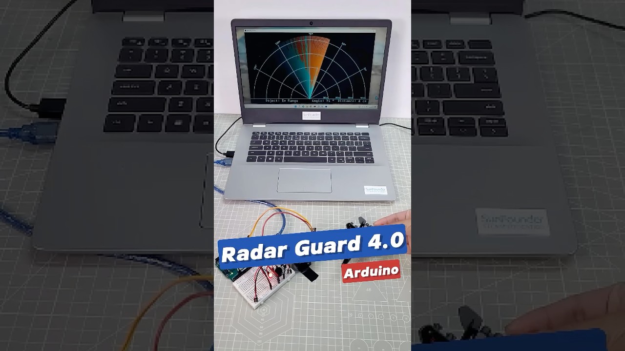 Proximity Alert! 🚨 Arduino Radar Activates Buzzer & LED #arduino #arduinoproject