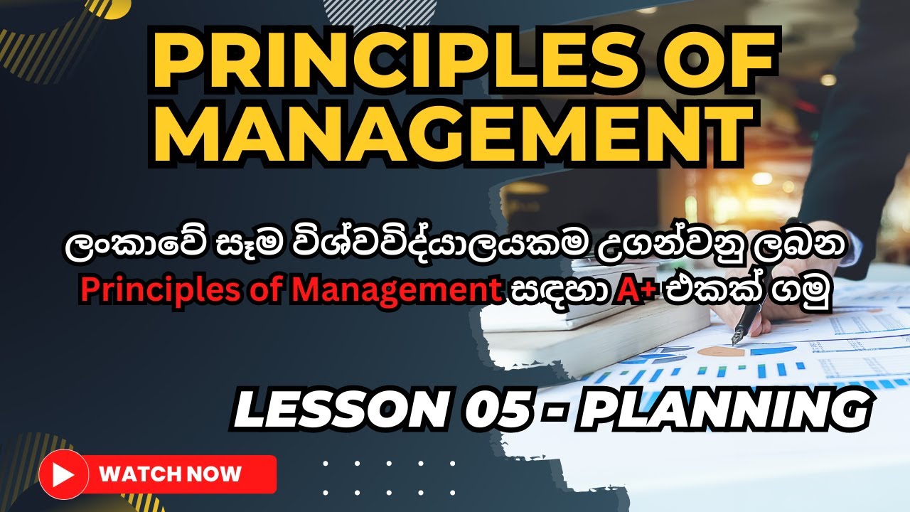 Principles of Management. Lesson 05 Planning