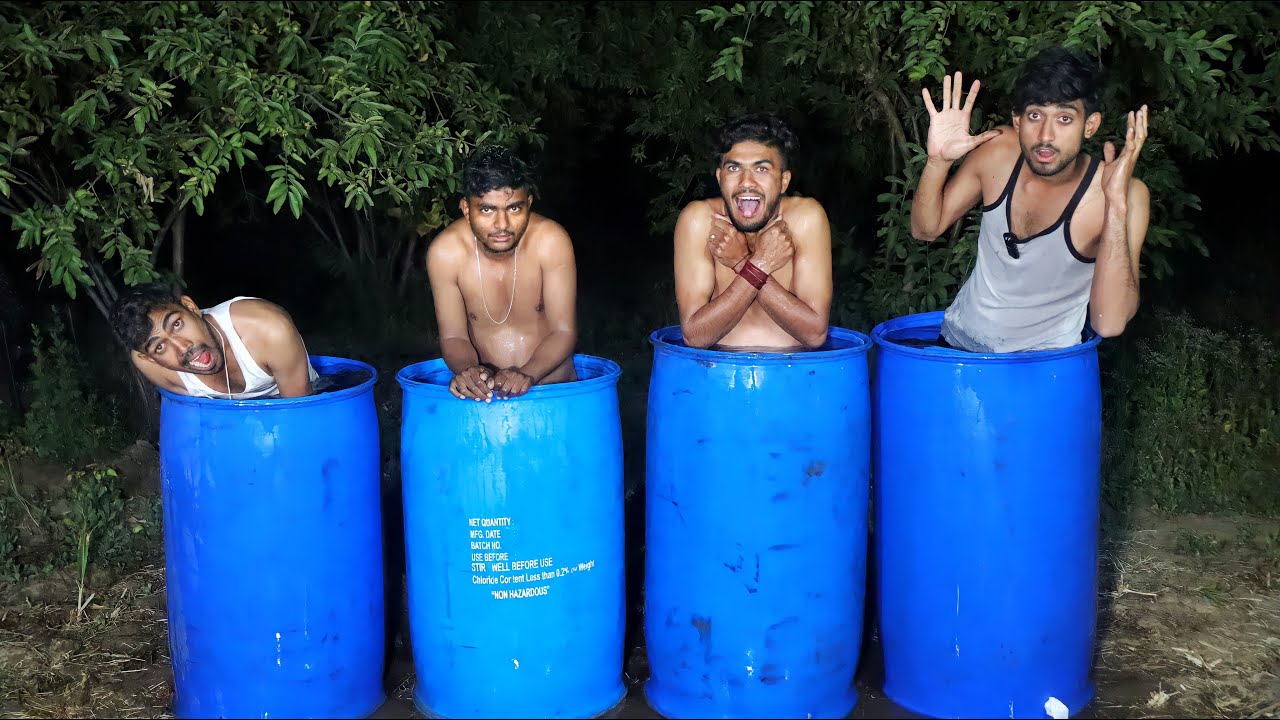 ठंडे पानी में कौन कितनी देर तक रूकता है 🥶 Cold water living challenge