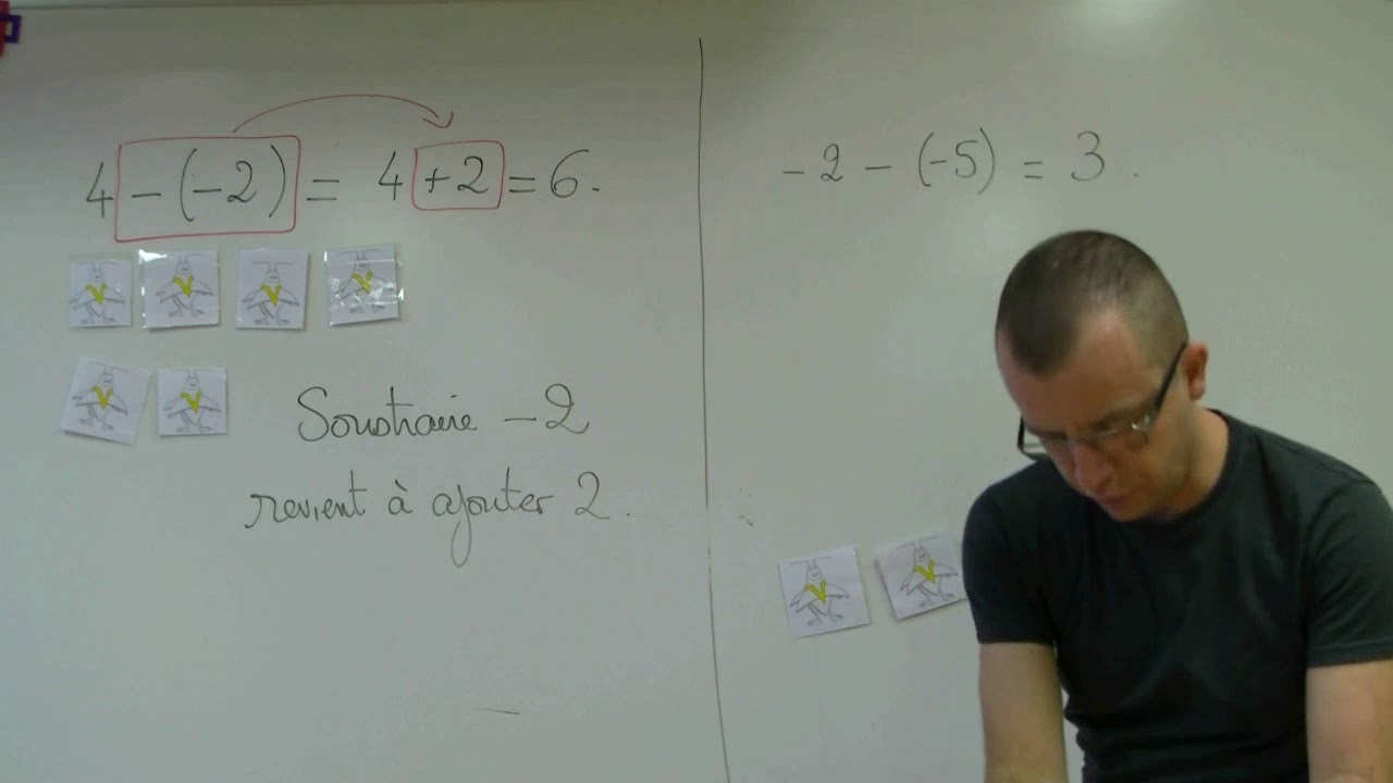 soustraction de relatifs
