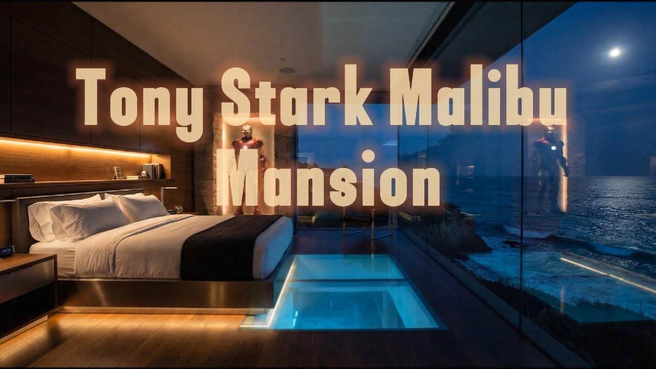 Sleep in Tony Stark’s Malibu Mansion | Ocean Waves → Screeb Fades Out After 1 Hour