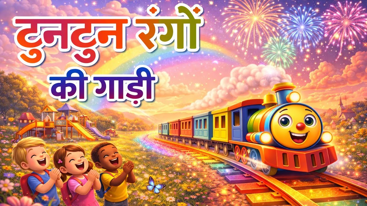 टुनटुन रंगों की गाड़ी 🚂 | Kids Hindi Rhymes | Nursery Songs Hindi | BunnyBoom Toons 