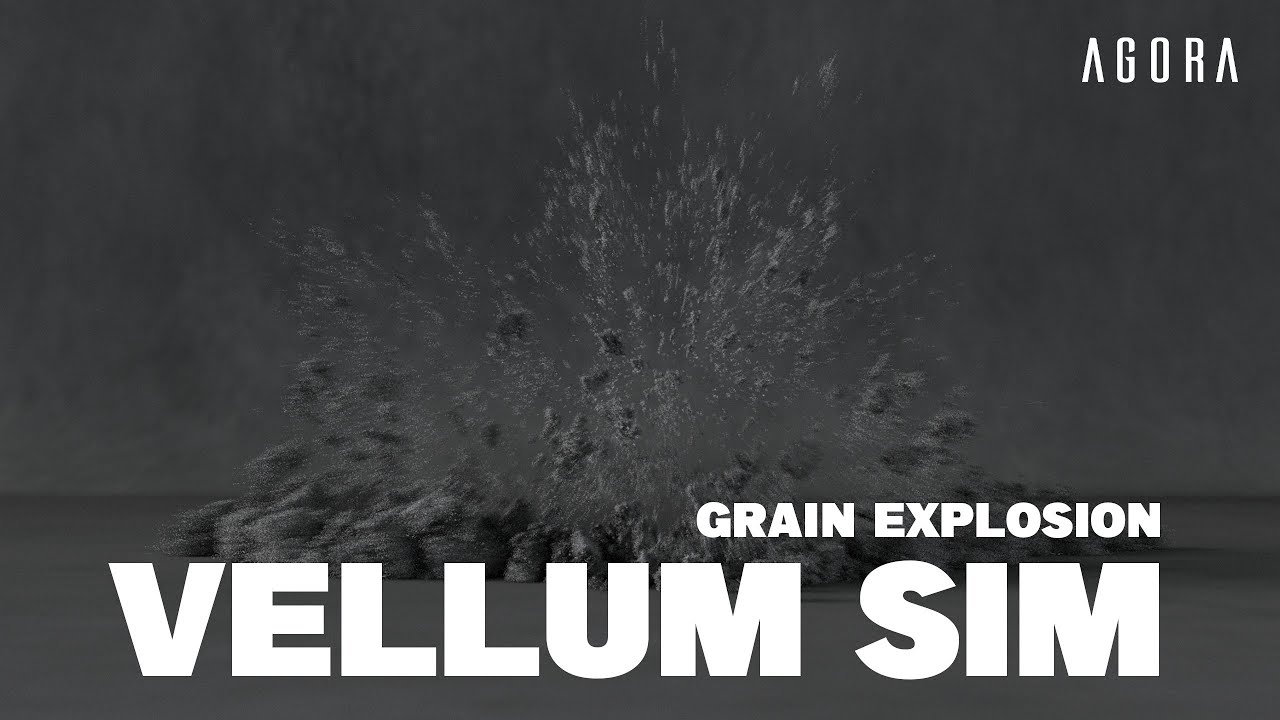 Houdini Vellum Grains | Dust Explosion | karma Render