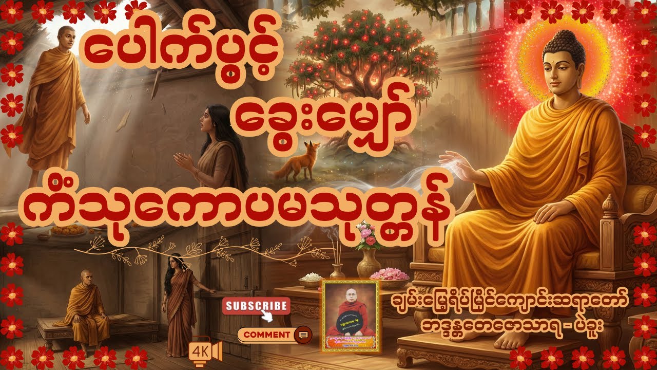ကိံသုကောပမသုတ္တန်(ပေါက်ပွင့်ခွေးမျှော်)တရားတော်-ချမ်းမြေ့ရိပ်မြိုင်ကျောင်းဆရာတော်- ဘဒ္ဒန္တတေဇောသာရ