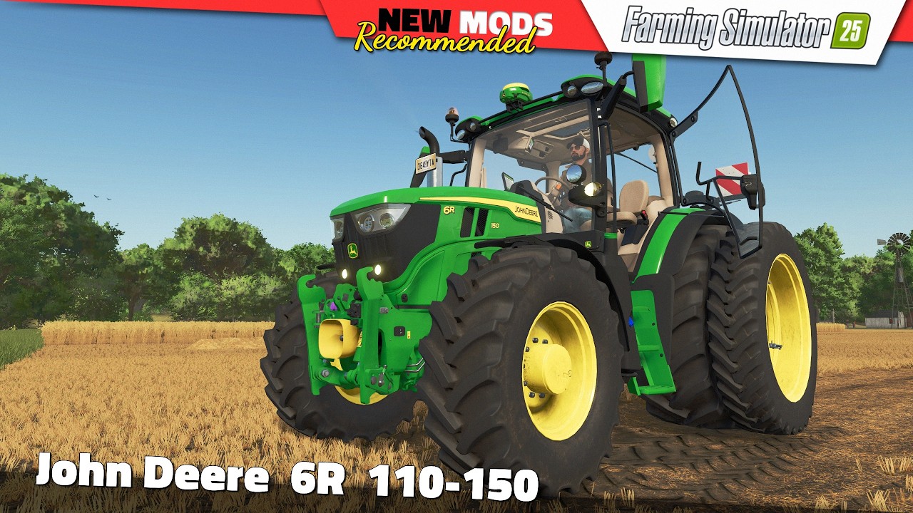 FS25 | John Deere 6R 110-150 EU - Farming Simulator 25 Mods Review QHD