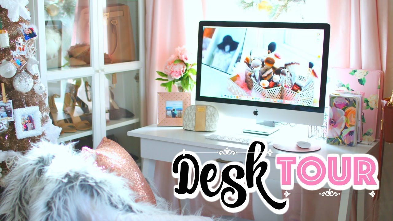 Pinterest Inspired DESK TOUR! | Belinda Selene