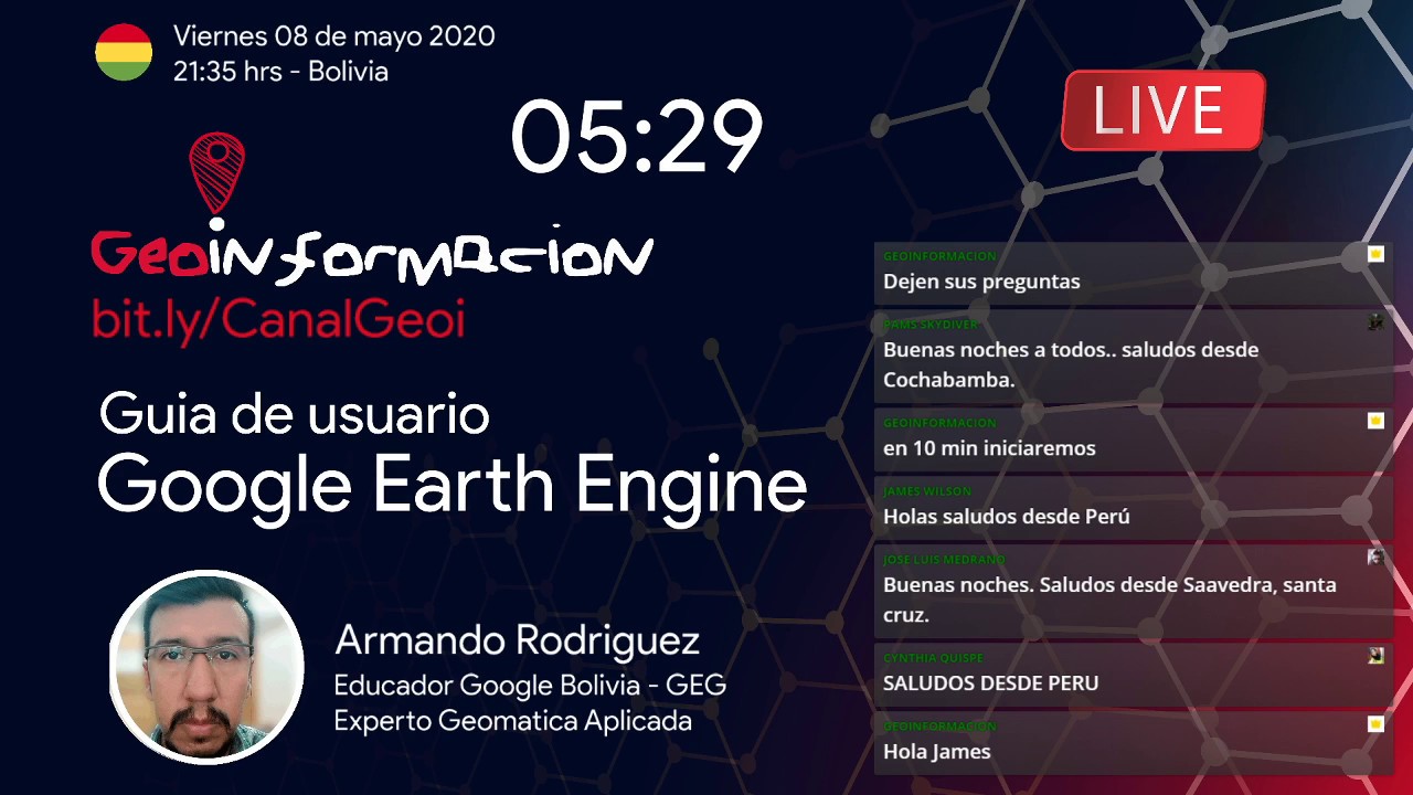 En Vivo - Guia de Usuario en Google Earth Engine