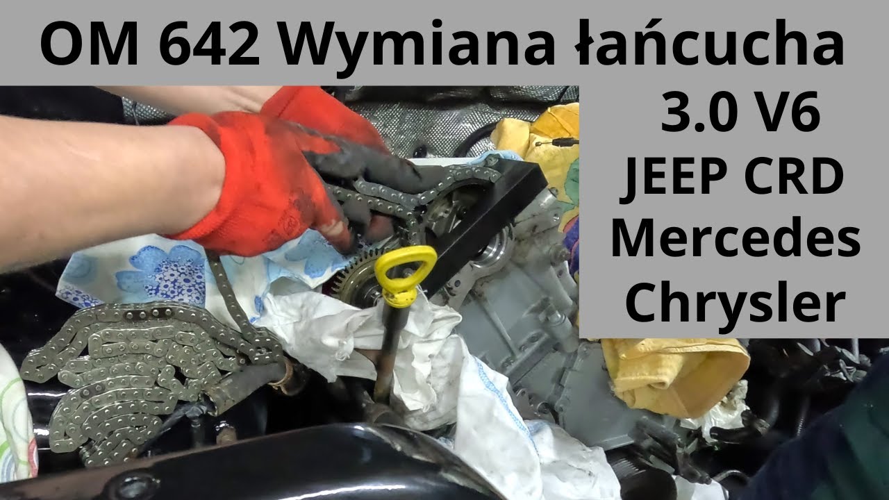 Rozrząd bez rozbierania silnika om642 3.0V6 timing chain Jeep mercedes chrysler crd cdi