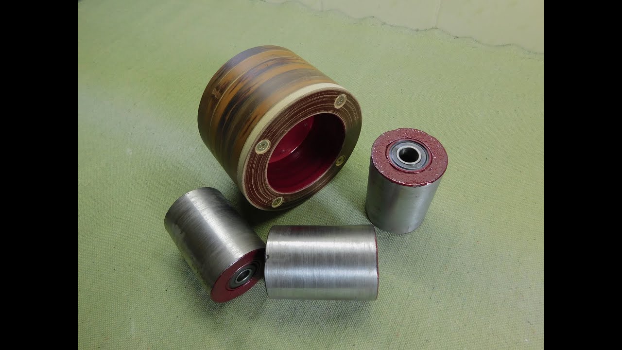 Гриндер  Ролики из трубы , шкив из гетинакса своими руками /DIY pulley and rollers