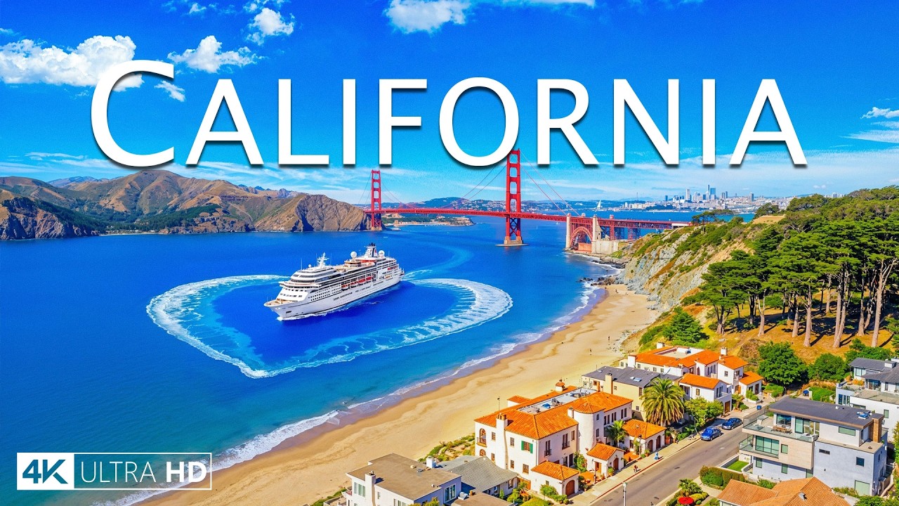 CALIFORNIA 4K DRONE FOOTAGE | Sunlit Pacific Coast and an Open Horizon