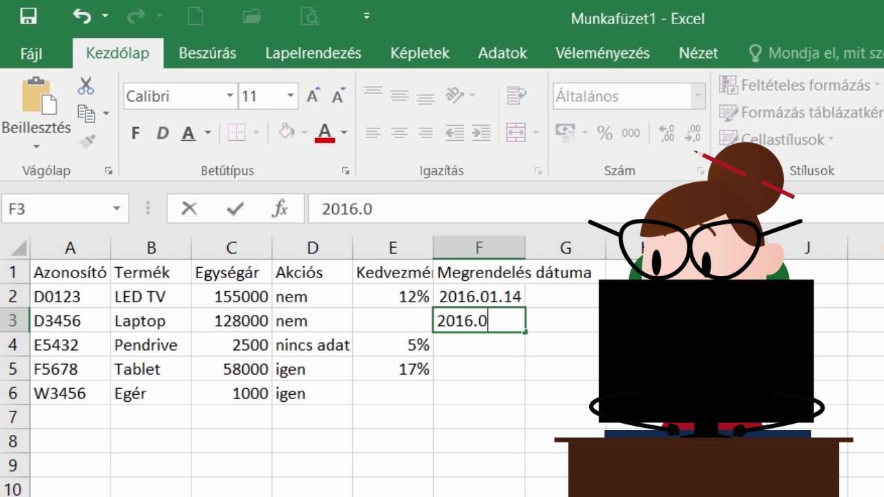 01 - Készítsünk táblázatot az Excel segítségével