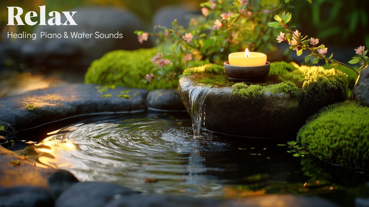 Healing Piano + Gentle Water Sounds 🌿 Stress Relief, Anxiety & Deep Relaxation