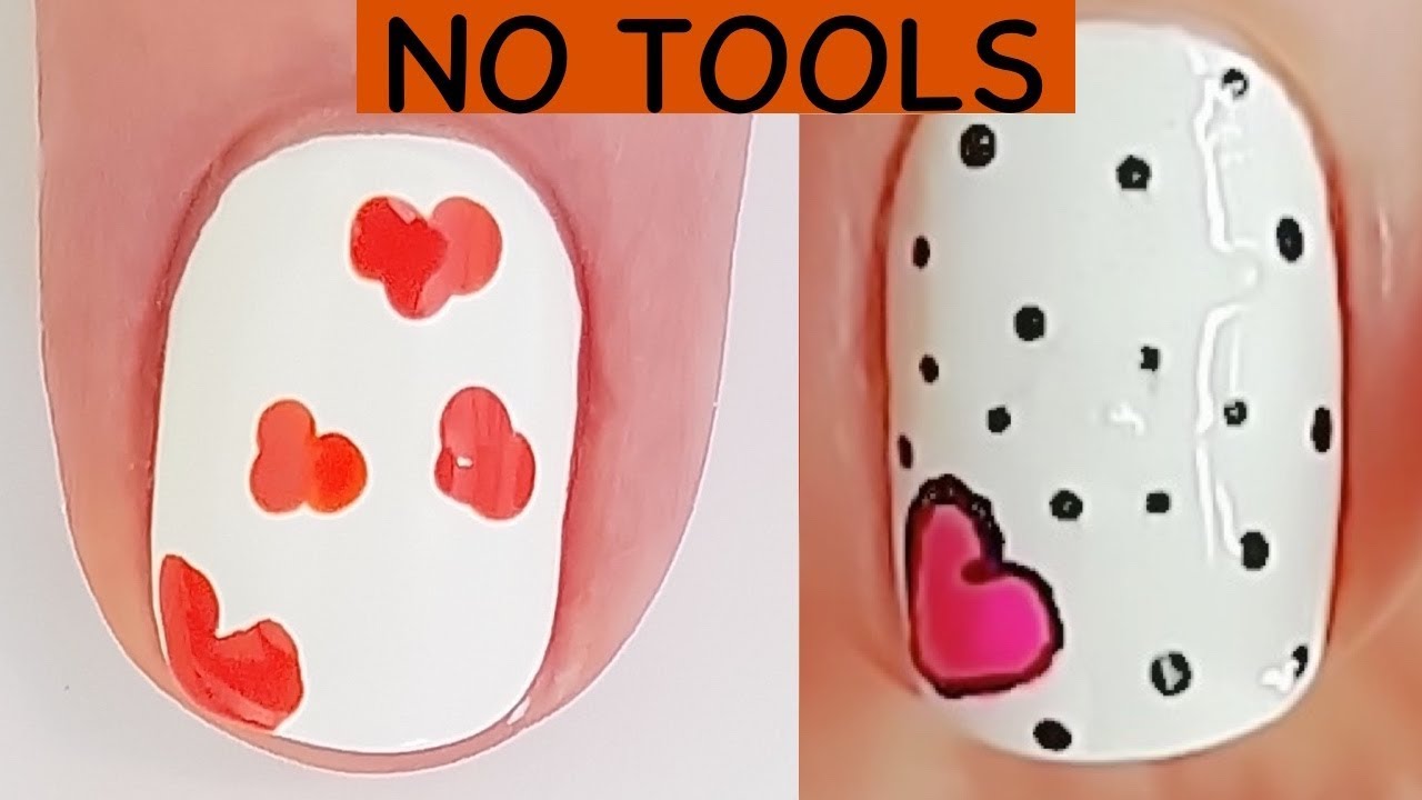 15 Easy Valentine's Day Nail Art Compilation without tools | Heart Nail Art Designs