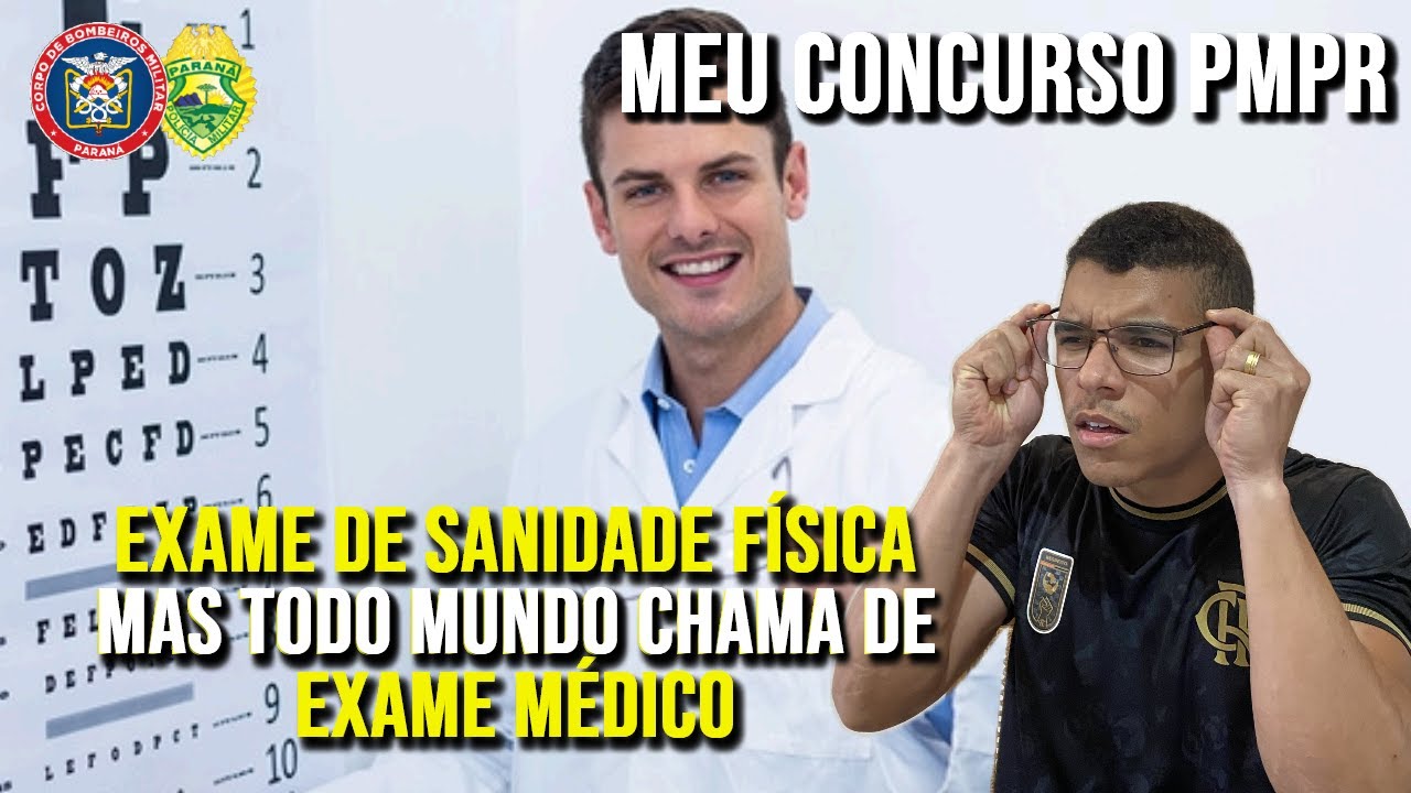 Meu concurso PMPR. Exames de sa&uacute;de + acuidade visual.