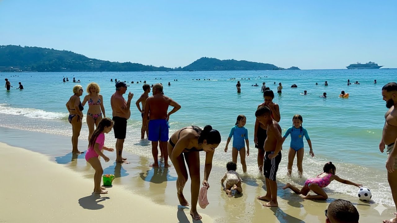 4k HDR| Patong Beach 🏖️ Phuket Thailand 🇹🇭 | Full walking tour|  Thailand best beach and island 🏝️ 