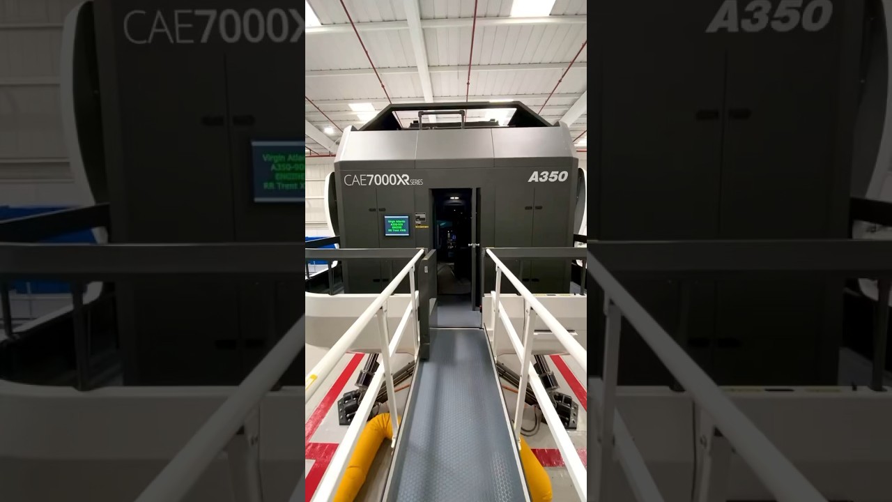 Walking into the Airbus A350 Full Flight Simulator
