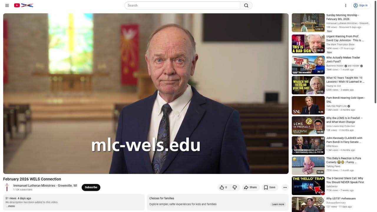 February 15, 2026 SJSJ Sunday Worship Service