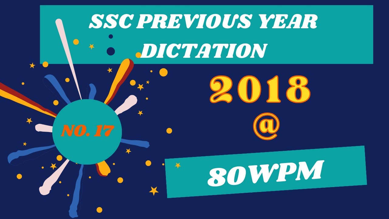 SSC Shorthand Previous Year Dictation (17)| 2018 Skill Test Dictation 80 wpm | Likho Steno Academy|