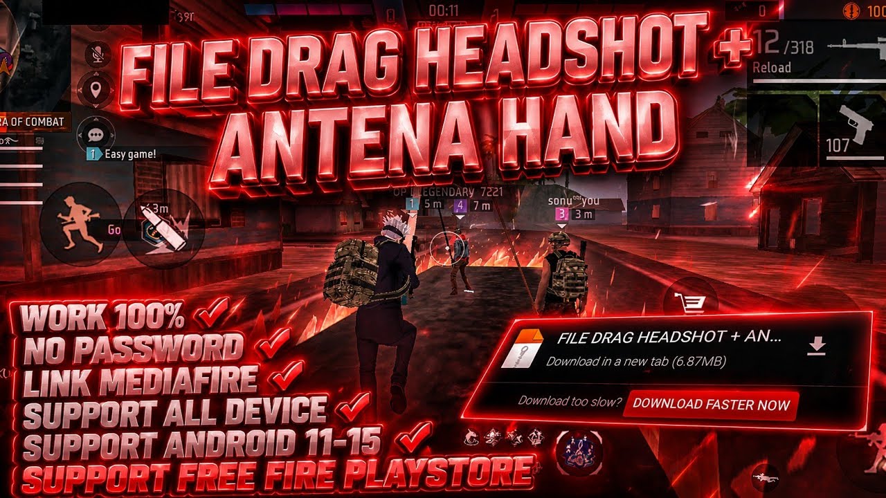 NEW FILE LOCAL CONFIG || DRAG HS || WORK ALL DEVICE || FREE DOWNLOAD || FREE FIRE NEW UPDATE🔥