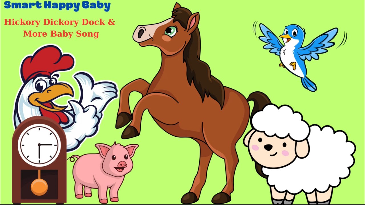 Smart Happy Baby | Ten Minutes Baby Song | Hickory Dickory Dock & More Baby Songs | 10 Min Kid Songs