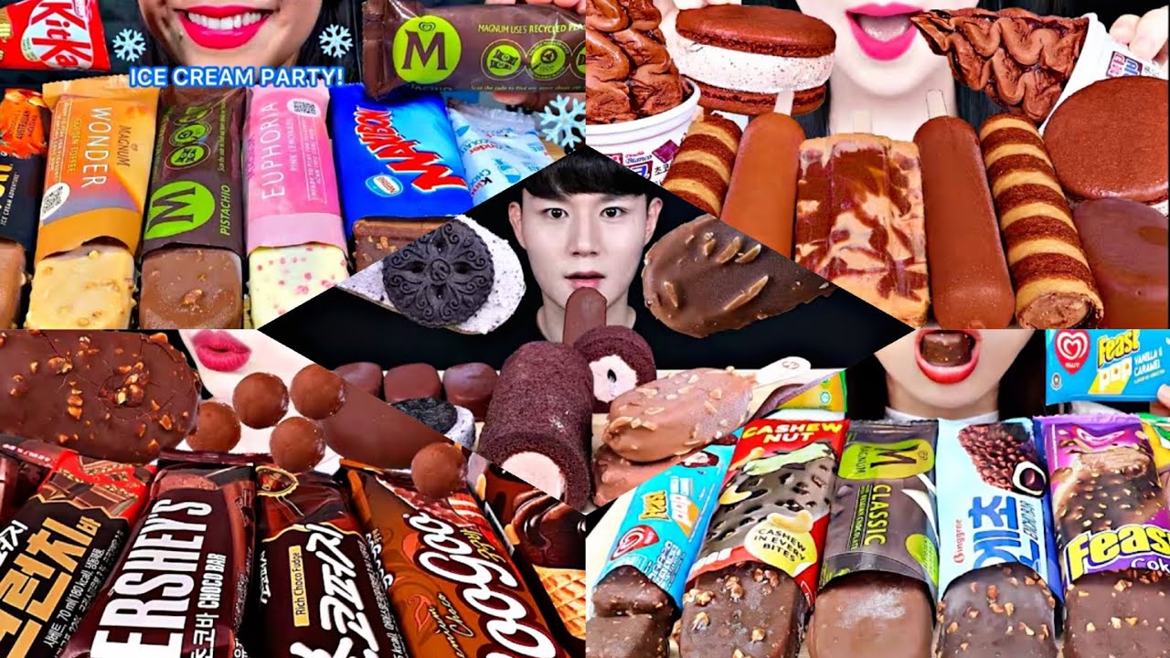 ASMR CHOCOLATE ICE CREAM🍫🍨// MUKBANG COMPILATION 