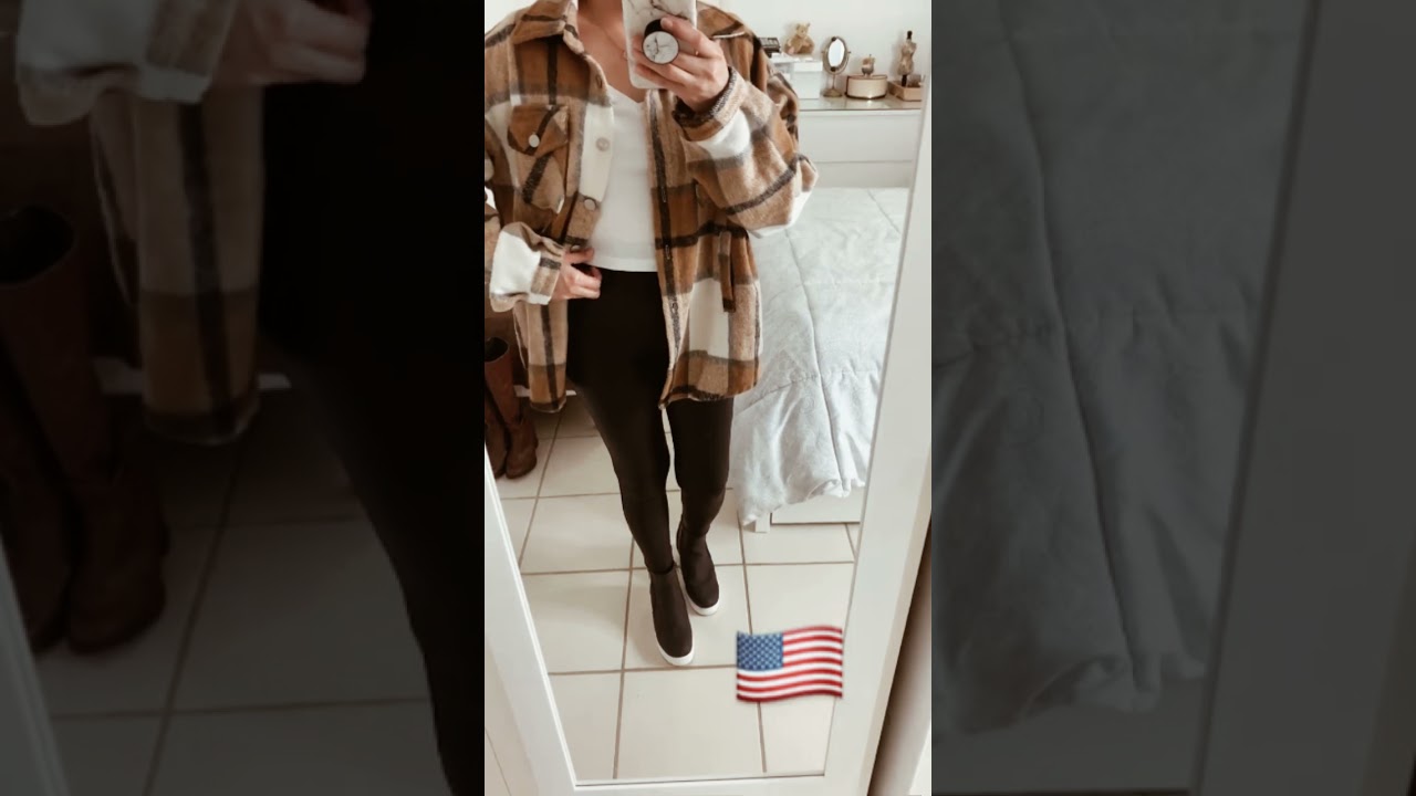 Amazon fashion finds try on - Plaid shacket 🛍
