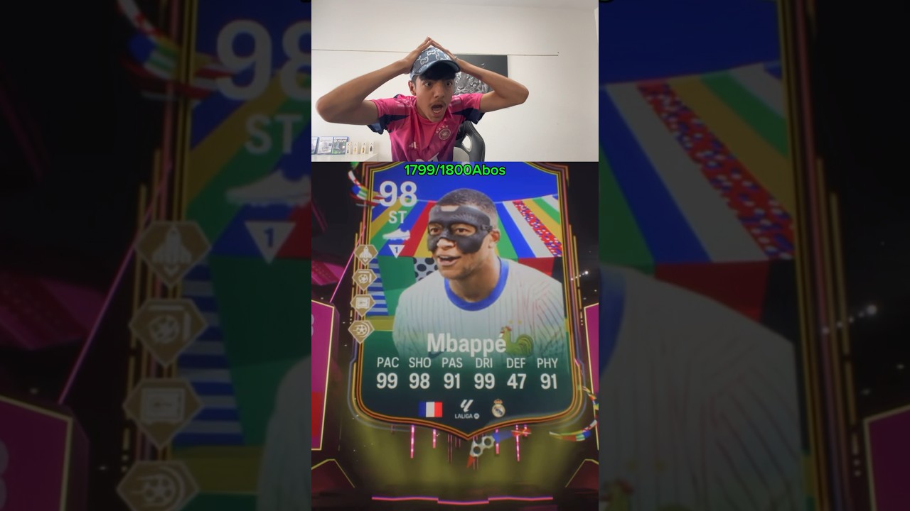 Mbappe im Pack und dann&hellip; 1800 Abos? #mbappe #eafc24 #shorts #packopening