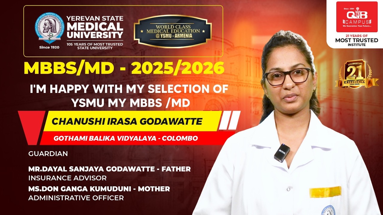 YSMU Student Feedback - CHANUSHI IRASA GODAWATTE | GOTHAMI BALIKA VIDYALAYA - COLOMBO