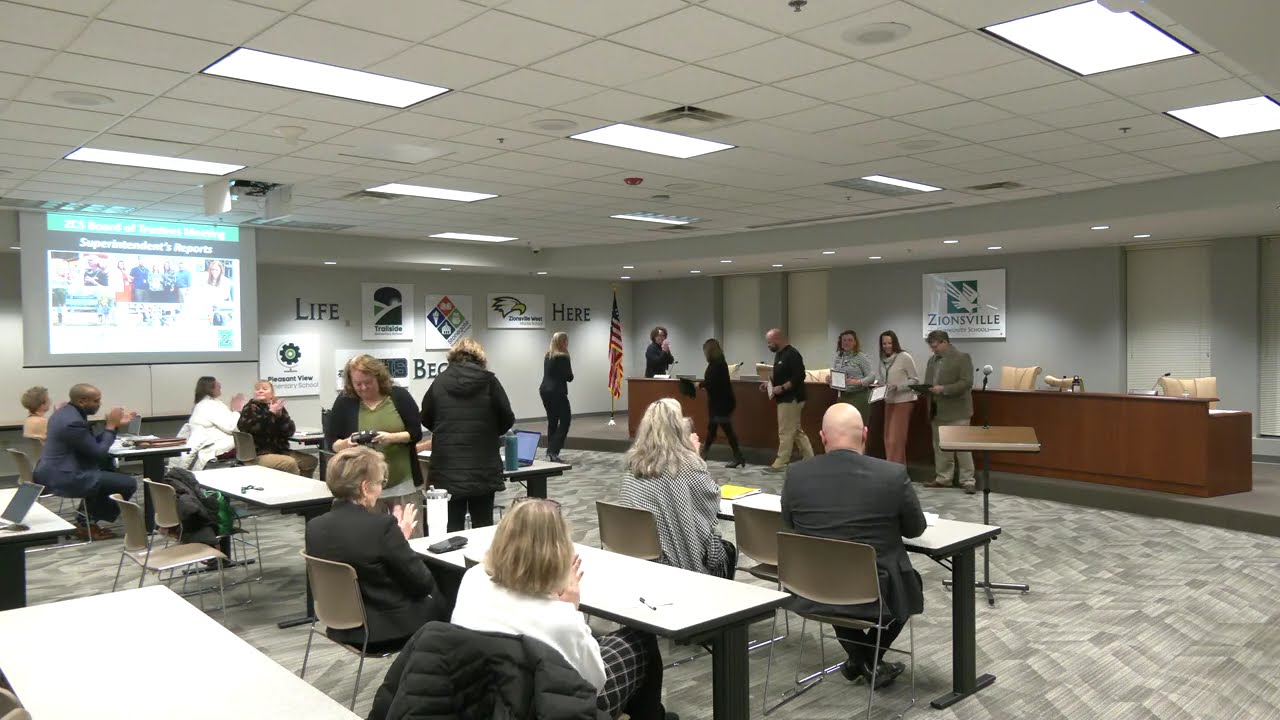 Zionsville Community Schools Board of Trustees Meeting - 1/12/2026