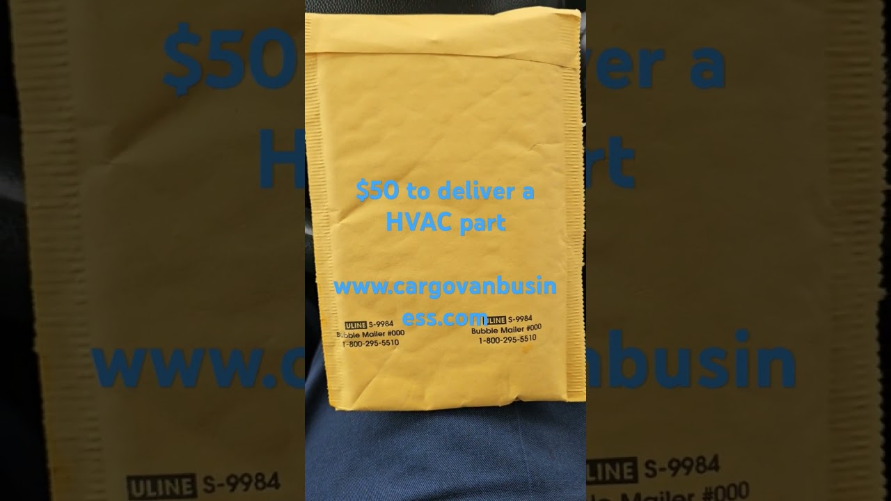 How to make money delivering a HVAC Part.