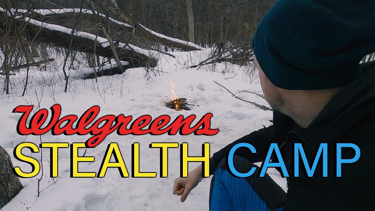 Скрытый кемпинг за Walgreens | Снег, ветер, дождь