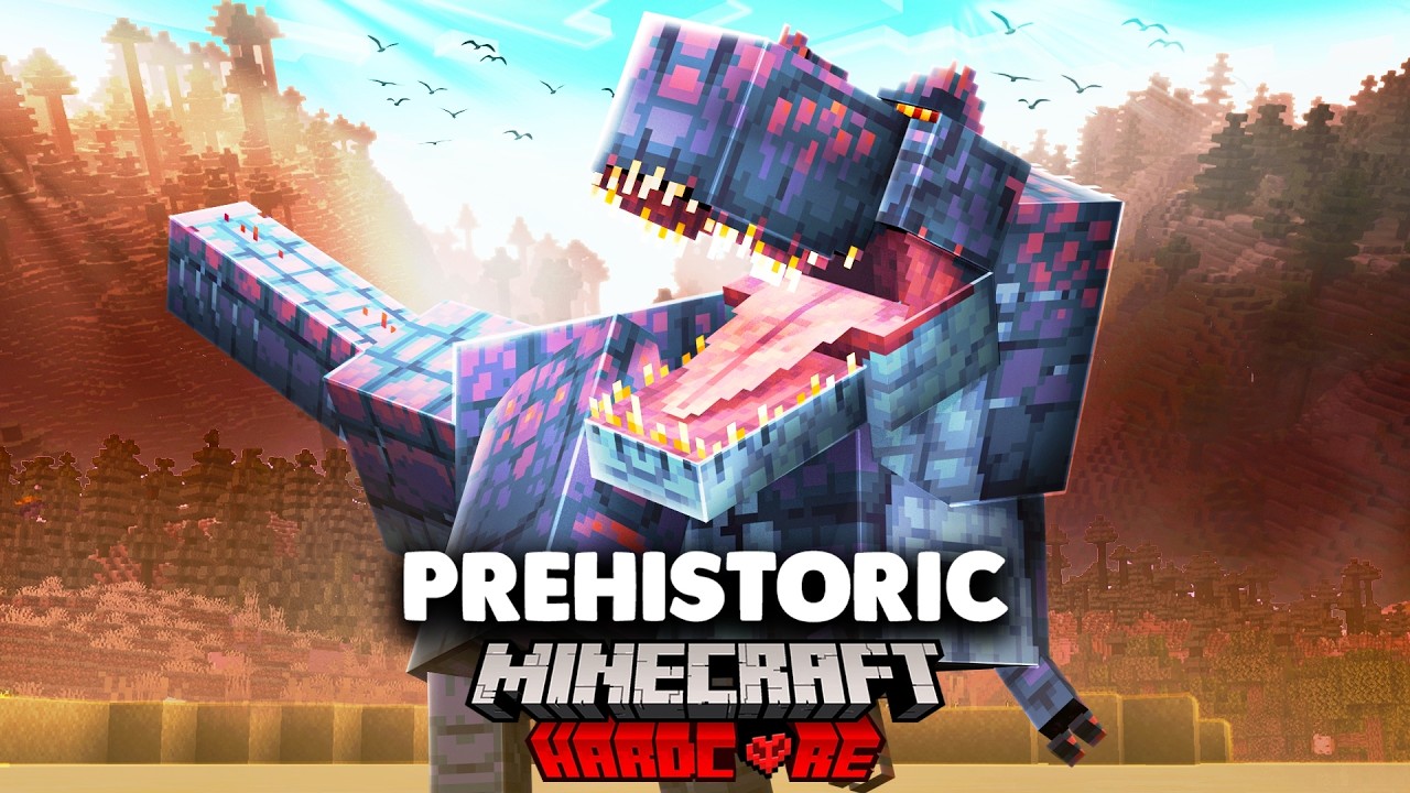 I Survived 100 Days in PREHISTORIC WORLD in Minecraft Hardcore!
